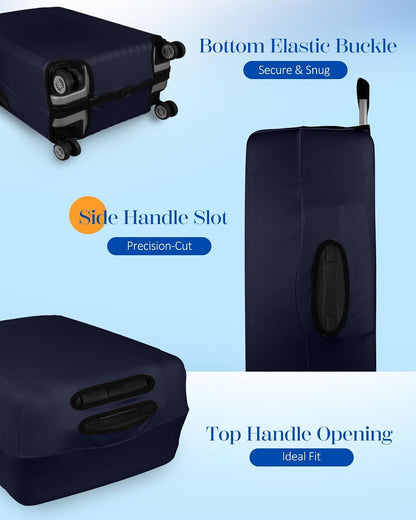 Luggage Cover for Suitcase Tsa Approved Protector - Luggage Sleeve Suit Case Cover Travel Stretch Large Baggage Case Protective Washable Fit 21-23 Inch Brown
