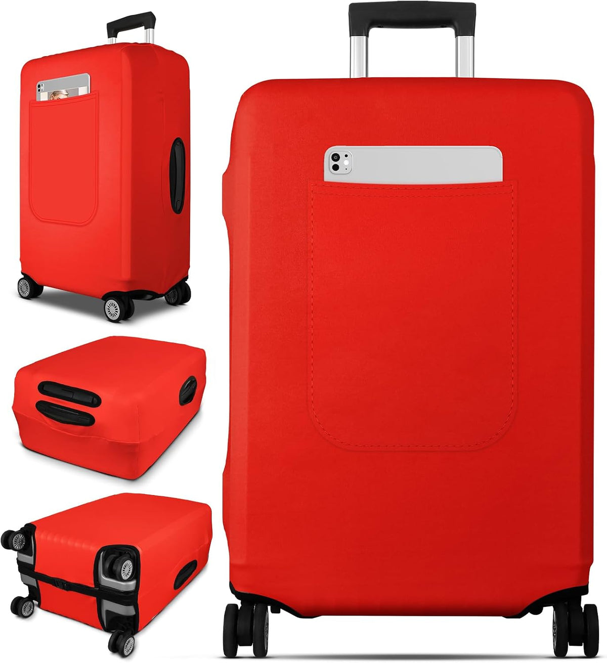 Luggage Cover for Suitcase Tsa Approved Protector - Luggage Sleeve Suit Case Cover Travel Stretch Large Baggage Case Protective Washable Fit 21-23 Inch Brown
