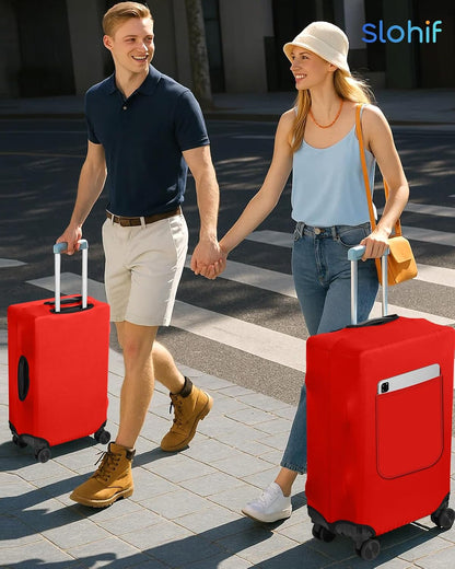 Luggage Cover for Suitcase Tsa Approved Protector - Luggage Sleeve Suit Case Cover Travel Stretch Large Baggage Case Protective Washable Fit 21-23 Inch Brown