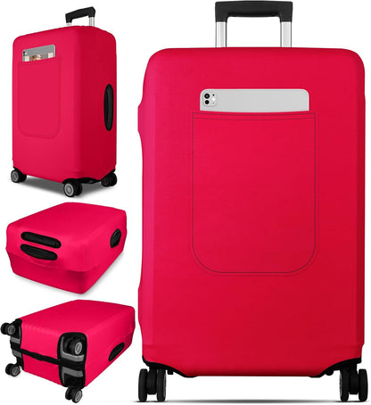 Luggage Cover for Suitcase Tsa Approved Protector - Luggage Sleeve Suit Case Cover Travel Stretch Large Baggage Case Protective Washable Fit 21-23 Inch Brown