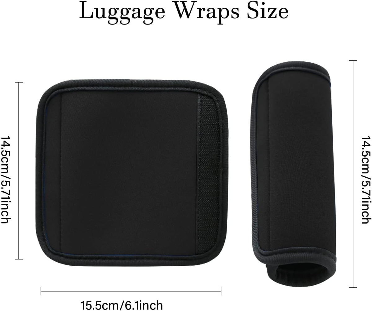 2 Pack Luggage Handle Wraps for Suitcase, Bright Color Comfort Soft Handle Covers (Orange)