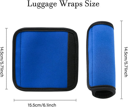 2 Pack Luggage Handle Wraps for Suitcase, Bright Color Comfort Soft Handle Covers (Orange)