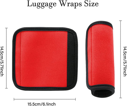 2 Pack Luggage Handle Wraps for Suitcase, Bright Color Comfort Soft Handle Covers (Orange)