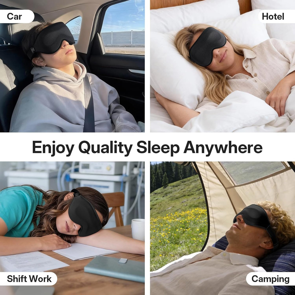 Sleep Mask for Lash Extension, Blackout Sleeping Mask for Women Men