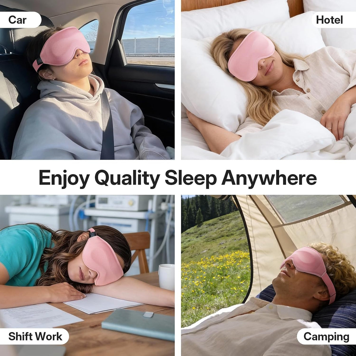 Sleep Mask for Lash Extension, Blackout Sleeping Mask for Women Men