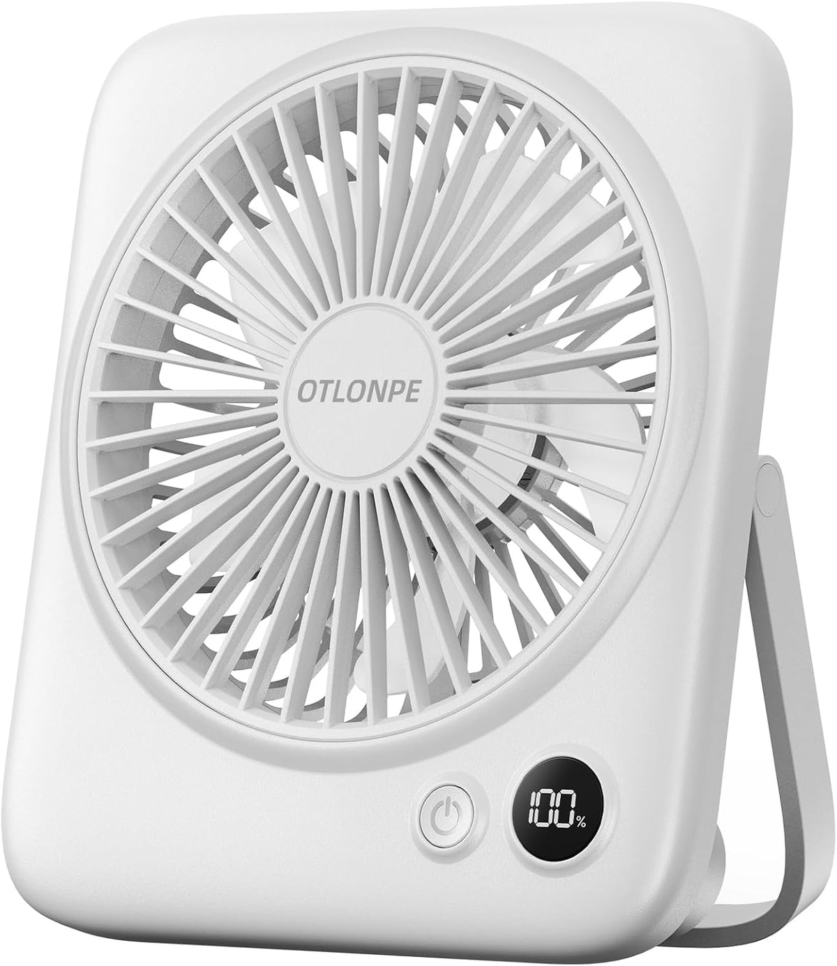 Portable Desk Fan 6.5 Inch, 4000mAh Rechargeable Battery Operated & USB Powered, 23Hrs Cordless Small Personal Fan 4-Speed Quiet for Office Travel Home Sleeping, Led Display, Foldable (Black)