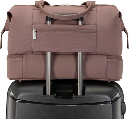 Better Than Basics Weekender Duffle – Drop Bottom Travel Bag with 14” Laptop Compartment, SmartSleeve™ Trolley Strap, Adjustable Shoulder Strap, Durable RPET Lining, Black