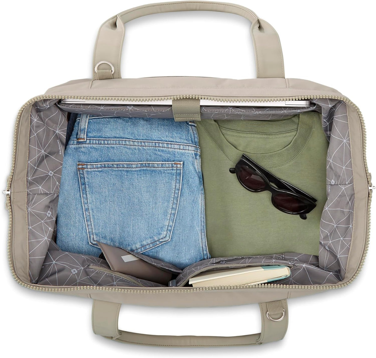 Better Than Basics Weekender Duffle – Drop Bottom Travel Bag with 14” Laptop Compartment, SmartSleeve™ Trolley Strap, Adjustable Shoulder Strap, Durable RPET Lining, Black