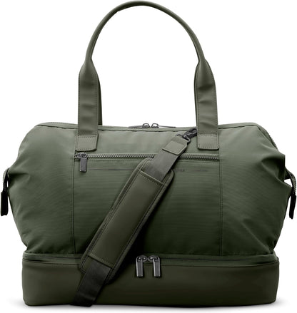 Better Than Basics Weekender Duffle – Drop Bottom Travel Bag with 14” Laptop Compartment, SmartSleeve™ Trolley Strap, Adjustable Shoulder Strap, Durable RPET Lining, Black