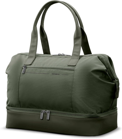 Better Than Basics Weekender Duffle – Drop Bottom Travel Bag with 14” Laptop Compartment, SmartSleeve™ Trolley Strap, Adjustable Shoulder Strap, Durable RPET Lining, Black