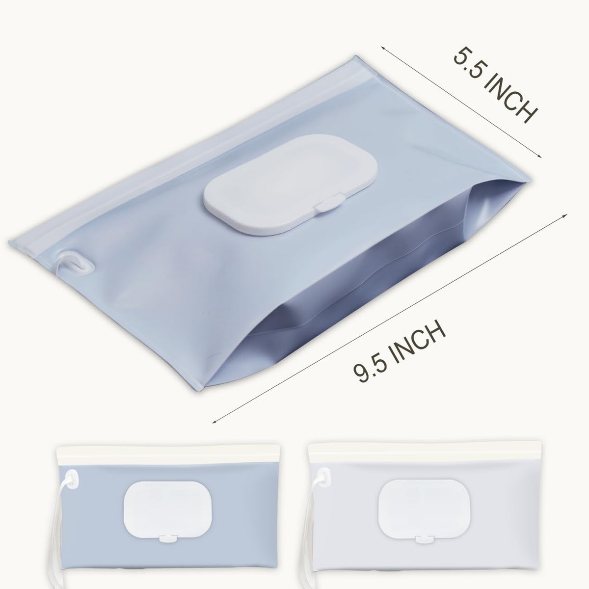 Baby wipes dispenser，portable baby wipes holder for outdoor, Refillable baby wipes container, on the go wet wipe pouch for travel, resuable wipes dispenser for hiking (sage)