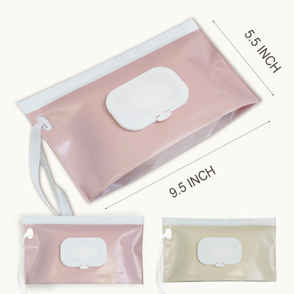 Baby wipes dispenser，portable baby wipes holder for outdoor, Refillable baby wipes container, on the go wet wipe pouch for travel, resuable wipes dispenser for hiking (sage)