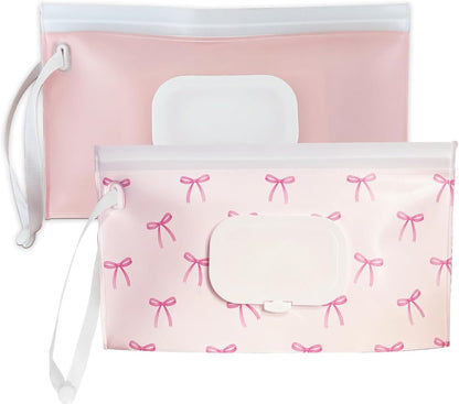 Baby wipes dispenser，portable baby wipes holder for outdoor, Refillable baby wipes container, on the go wet wipe pouch for travel, resuable wipes dispenser for hiking (sage)