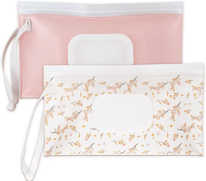 Baby wipes dispenser，portable baby wipes holder for outdoor, Refillable baby wipes container, on the go wet wipe pouch for travel, resuable wipes dispenser for hiking (sage)