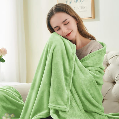 Fleece Blanket Soft Plush Throw for Couch Black 50"x60" - Colors A