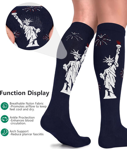 FuelMeFoot 3 Pack Copper Compression Socks - Compression Socks Women & Men Circulation - Best for Medical,Running,Athletic