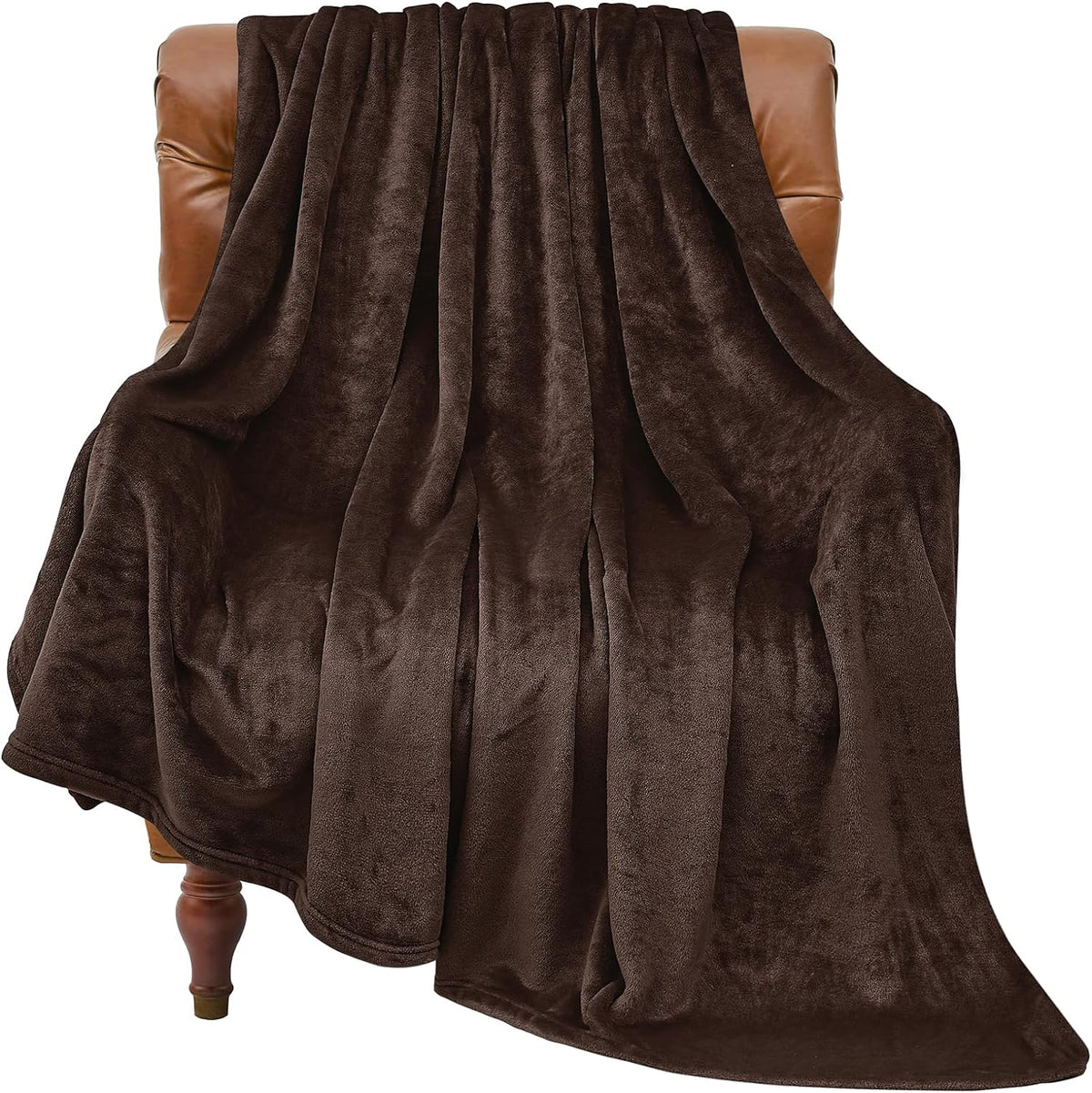 Fleece Blanket Soft Plush Throw for Couch Black 50"x60" - Colors A
