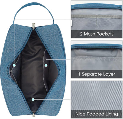 Narwey Travel Toiletry Bag for Women Traveling Dopp Kit Men Travel Bag for Toiletries Cosmetic Bag Makeup Bag Medicine Bag for Traveling (Black)