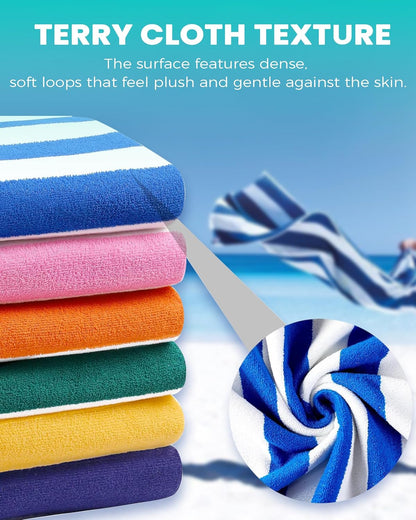 Antfuny Turkish Beach Towels Vacation Essentials Quick Dry Sand Free Oversized Bath Pool Swim Towel Extra Large XL Blanket Adult Travel Cruise Accessories Must Haves Clearance Stuff Necessities - Colors C