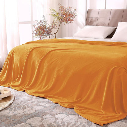 Fleece Blanket Soft Plush Throw for Couch Black 50"x60" - Colors A