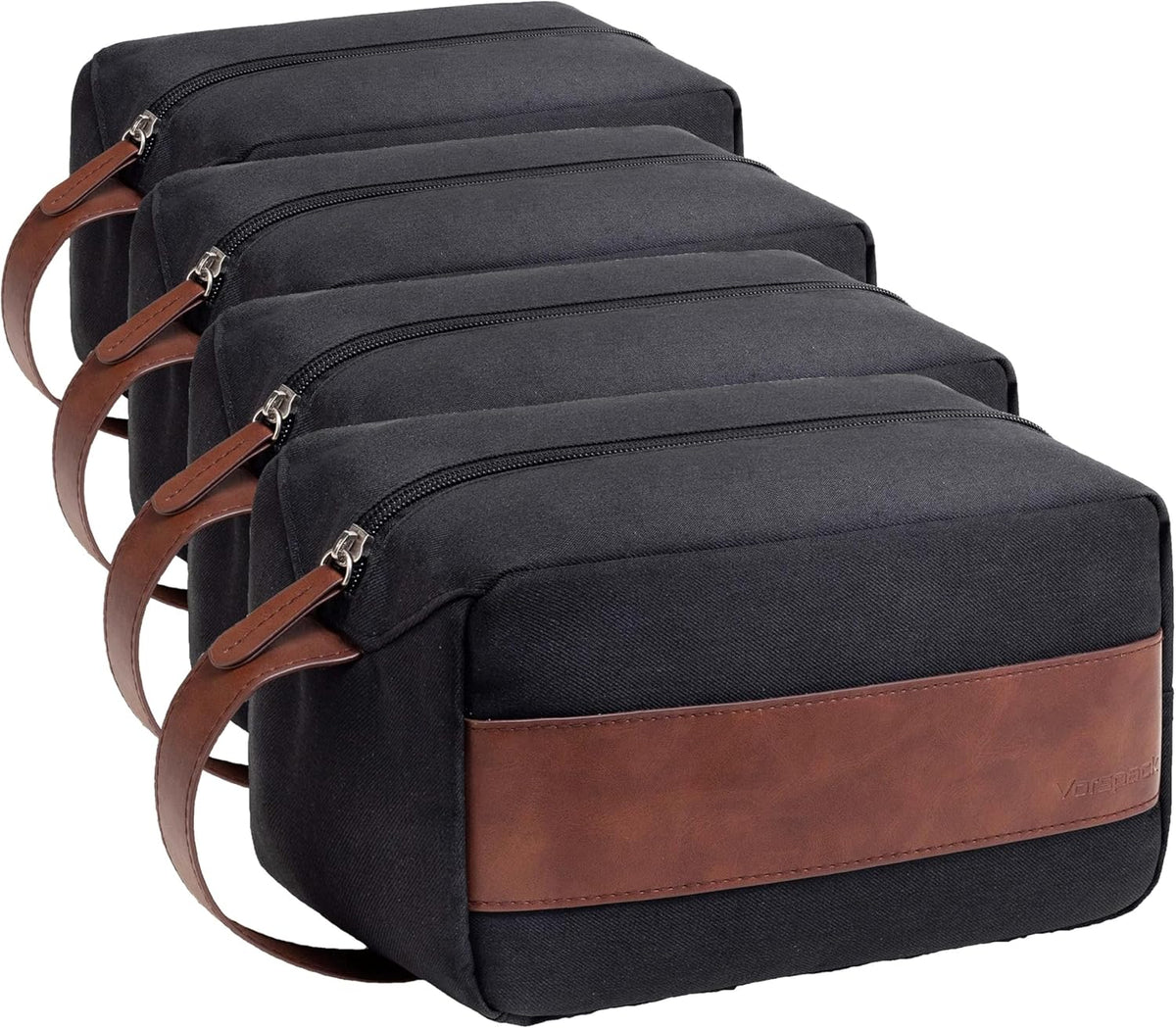 Vorspack Toiletry Bag for Men - Water Resistant Travel Bag for Toiletries, Accessories, Travel Essentials, Gifts - Black