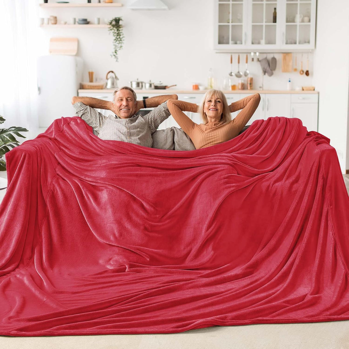 Fleece Blanket Soft Plush Throw for Couch Black 50"x60" - Colors A