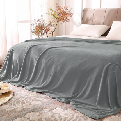 Fleece Blanket Soft Plush Throw for Couch Black 50"x60" - Colors A