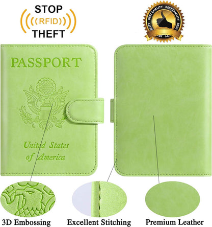 Passport Holder Cover Wallet RFID Blocking, Travel Essentials