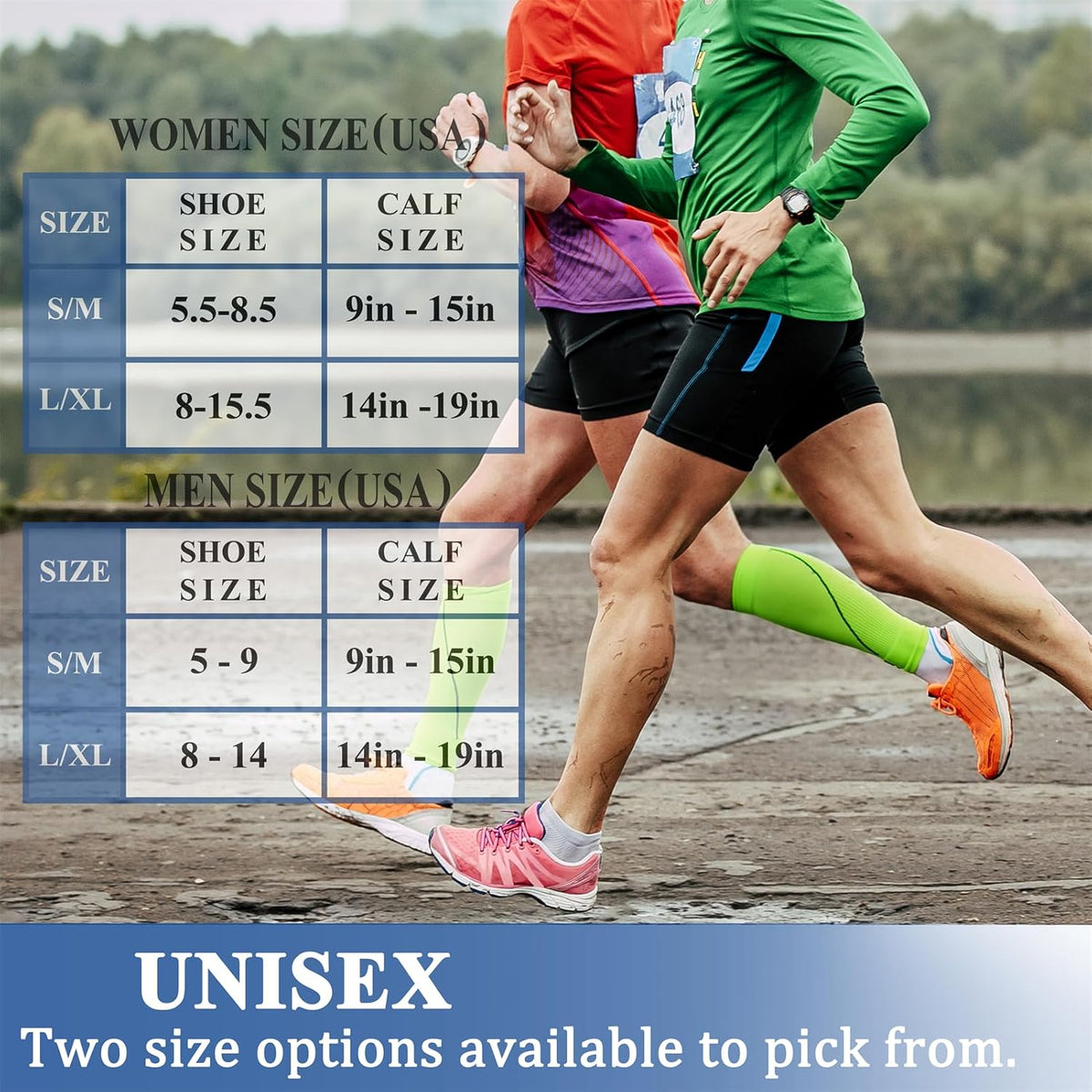 CHARMKING Compression Socks for Women & Men Circulation (8 Pairs) 15-20 mmHg Best Calf Socks Support for Athletic Cycling - Colors A