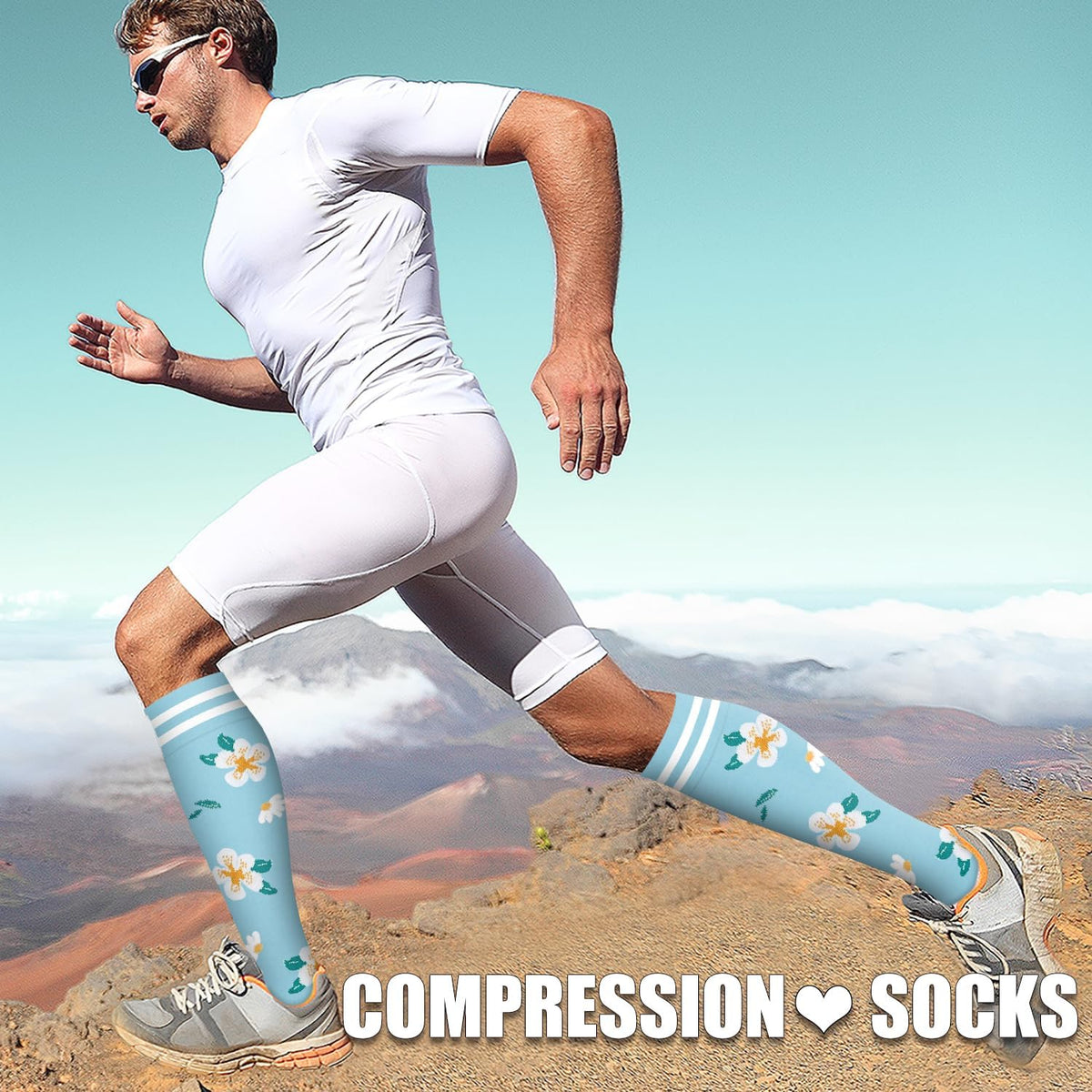 Laite Hebe 3 Pack Medical Compression Sock-Compression Sock For Women and Men Circulation -Best for Running,Nursing,Athletic Sports