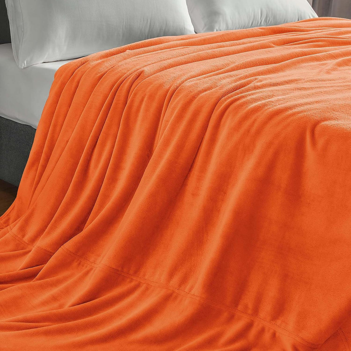 Fleece Blanket Soft Plush Throw for Couch Black 50"x60" - Colors A