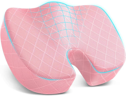 TushGuard Seat Cushion, Memory Foam Office Chair Cushion - Grey, Large