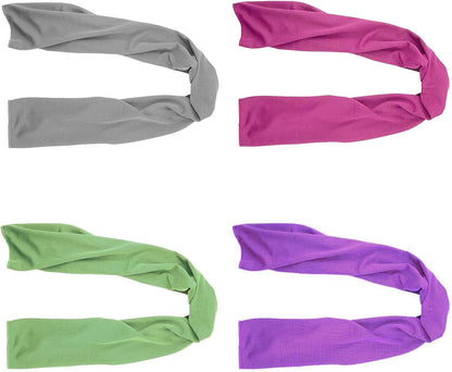 Cooling Towels (4 Pack) 40"x12" - Ice Towel for Neck & Face, Soft Microfiber Chilly Towel, Instant Cooling Relief for Sports, Gym, Yoga, Running, Golf, Camping & Outdoor Activities