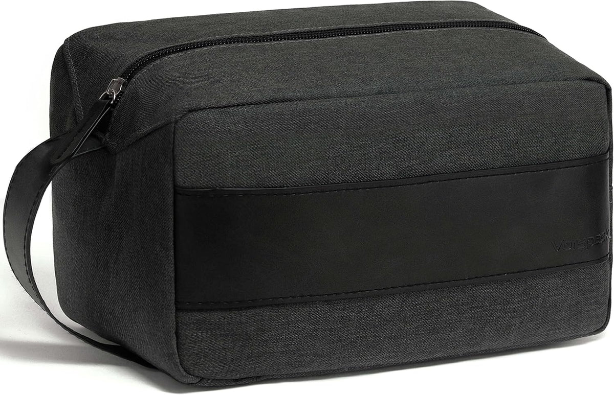 Vorspack Toiletry Bag for Men - Water Resistant Travel Bag for Toiletries, Accessories, Travel Essentials, Gifts - Black