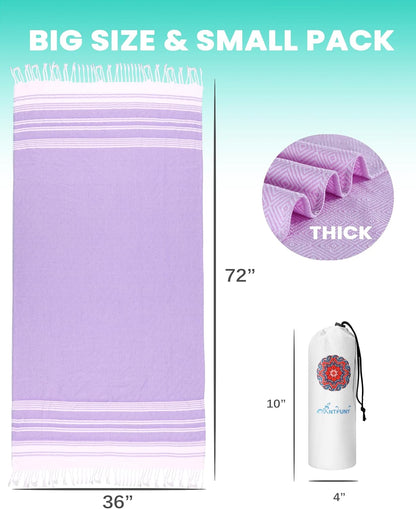 Antfuny Turkish Beach Towels Vacation Essentials Quick Dry Sand Free Oversized Bath Pool Swim Towel Extra Large XL Blanket Adult Travel Cruise Accessories Must Haves Clearance Stuff Necessities - Colors C