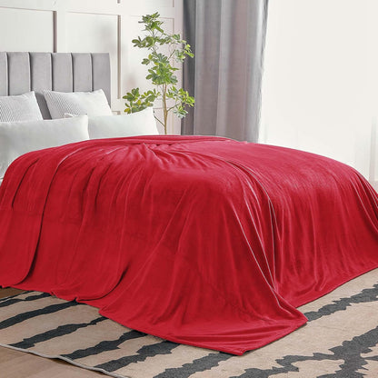 Fleece Blanket Soft Plush Throw for Couch Black 50"x60" - Colors A