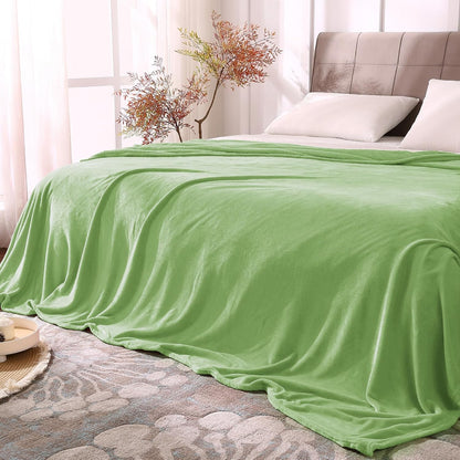 Fleece Blanket Soft Plush Throw for Couch Black 50"x60" - Colors A