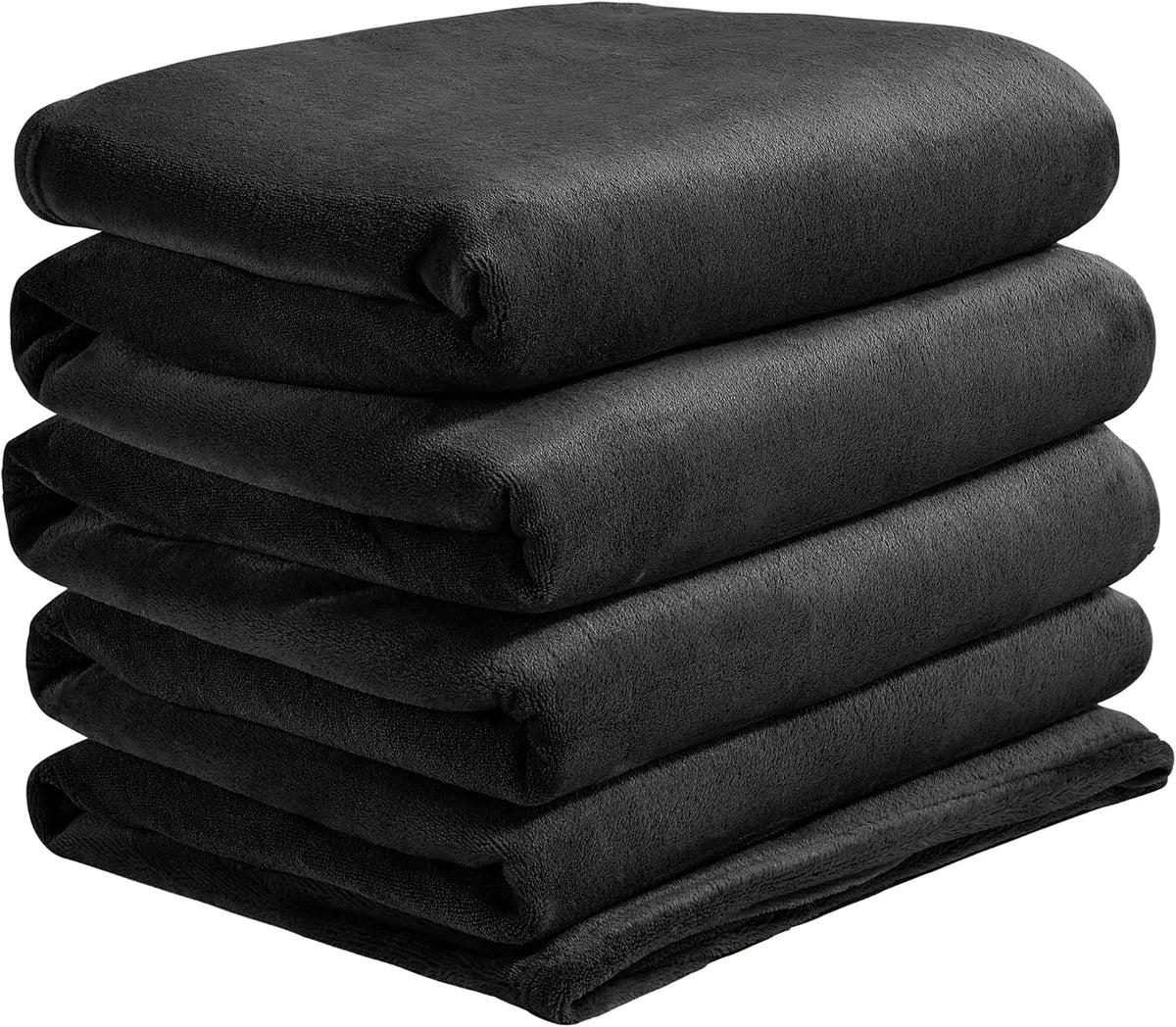 BEDELITE Fleece Blanket Black Throw Blankets for Couch & Bed, Luxury Plush Cozy Fuzzy Blanket 50x60 inches, Super Soft Warm Lightweight Throw Blanket for Travel Camping - Colors B
