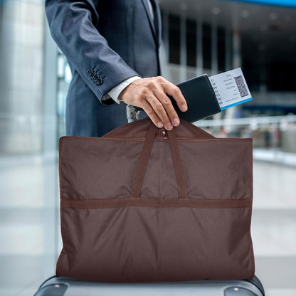 Lazebox 43" Travel Garment Bag with Accessories Zipper Pocket, Heavy Duty Suit Bag for Suits, Tuxedos, Dresses, Coats, Pink, 1 pack