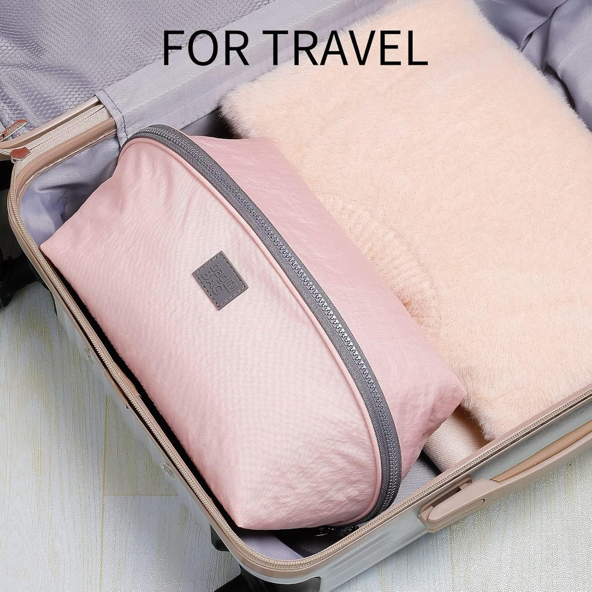 iN. Large Packing Organizer Bra Underwear Storage Bag Travel Lingerie Pouch Organizer Portable Grey