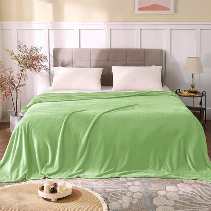 Fleece Blanket Soft Plush Throw for Couch Black 50"x60" - Colors A