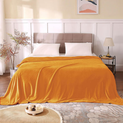 Fleece Blanket Soft Plush Throw for Couch Black 50"x60" - Colors A