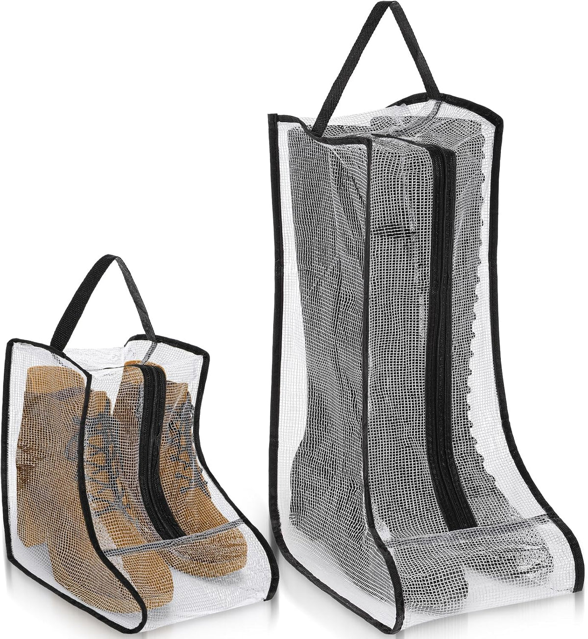 2 Set Boot Storage Bag, Portable Boots Protector Bag Dust Proof Travel Shoe Bags with Handle Boots Organizer for Packing Travel and Daily Use(Short)
