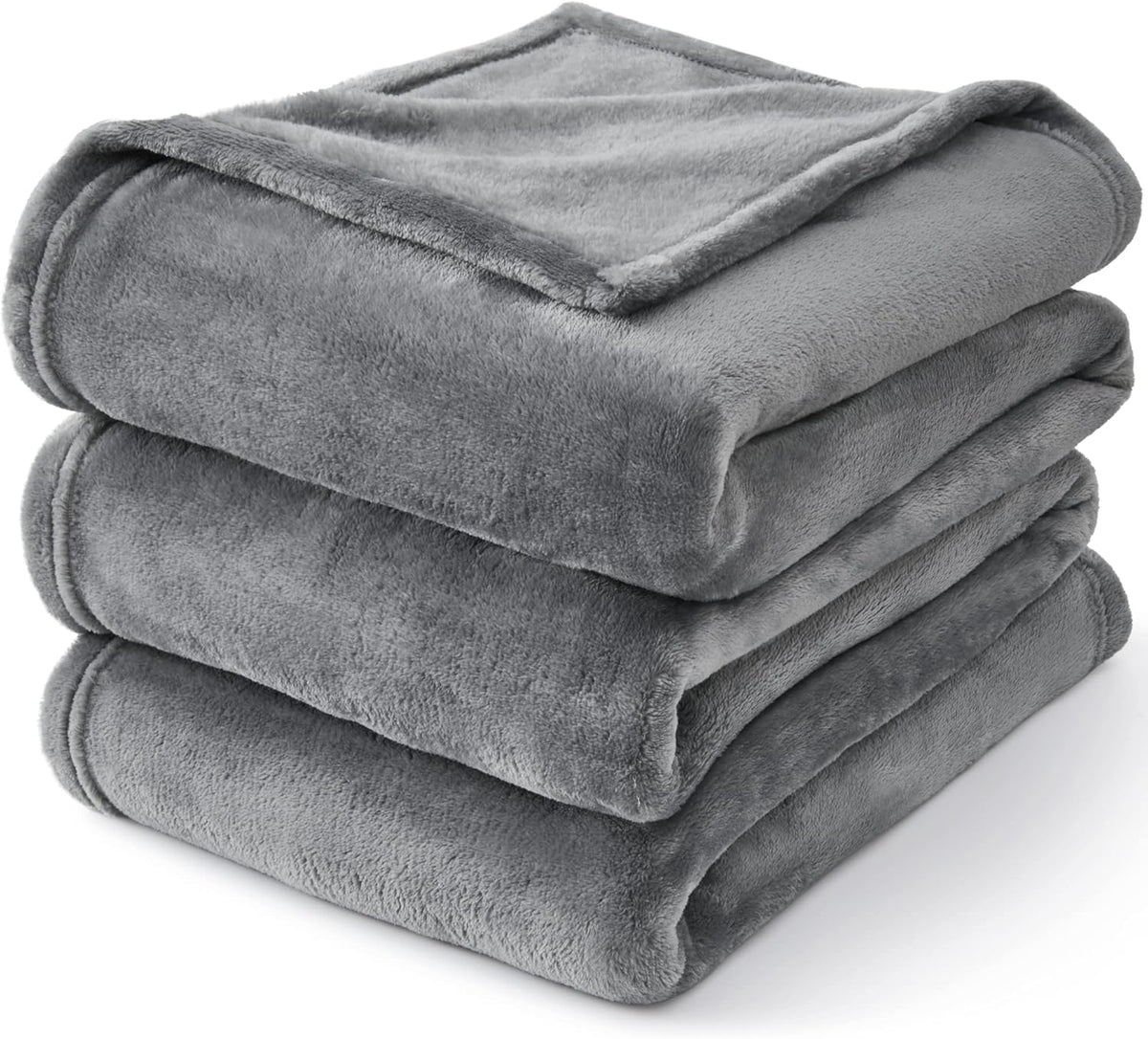 Fleece Blanket Soft Plush Throw for Couch Black 50"x60" - Colors A