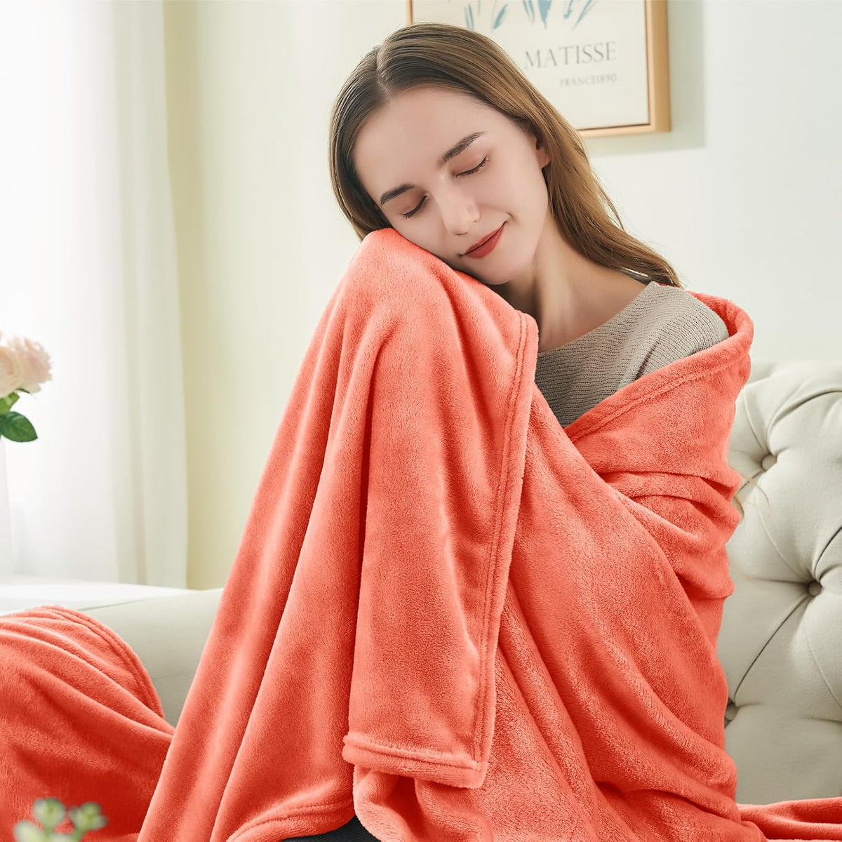 BEDELITE Fleece Blanket Black Throw Blankets for Couch & Bed, Luxury Plush Cozy Fuzzy Blanket 50x60 inches, Super Soft Warm Lightweight Throw Blanket for Travel Camping - Colors B