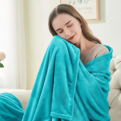 BEDELITE Fleece Blanket Black Throw Blankets for Couch & Bed, Luxury Plush Cozy Fuzzy Blanket 50x60 inches, Super Soft Warm Lightweight Throw Blanket for Travel Camping - Colors B