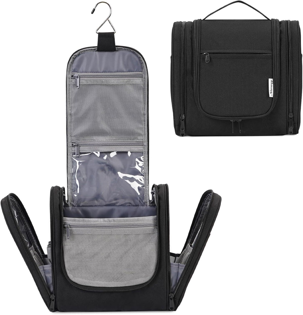 Narwey Hanging Toiletry Bag for Women Travel Makeup Bag Organizer Toiletries Bag for Cosmetics Essentials Accessories