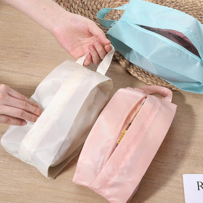 3 PCS Travel Underwear Organizer Bag with Zip, Mini Compression Travel Socks Storage Bag, Portable Packing Pouch for Traveling Underpants Lingerie Luggage Ties Cosmetics Accessories