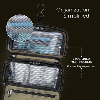 Briggs & Riley Toiletry Kit - Travel Bags for Women & Men, Organizer for Vacation, Dopp Kit for Bathroom Accessories, Makeup, & Skincare