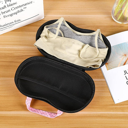 Travel Organizer Bra and Underwear Zip Bag，Portable Bra Storage Case with Net Traveling Lingerie Organizer Bag for Luggage Women Bras Bikin (Leopard print)